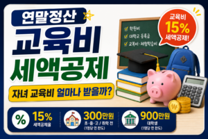 교육비 세액공제 안내 포스터
