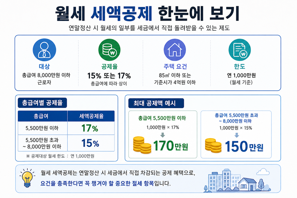  월세 세액공제 한눈에 보기