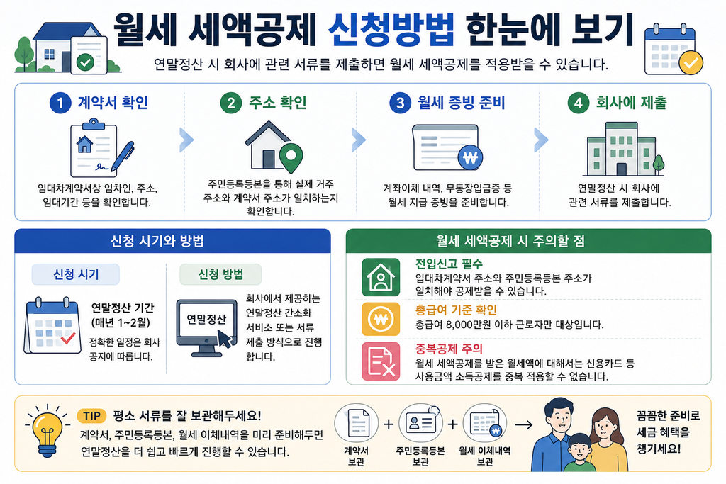  월세 세액공제 놓치기 쉬운 핵심사항