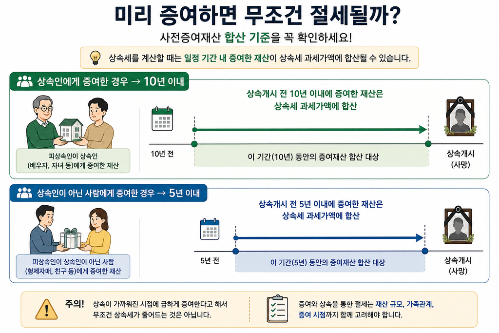 증여와 상속의 세금 계산 구조 비교