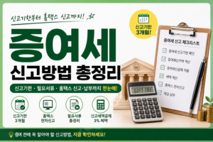 종합세 신고 방법 안내 포스터