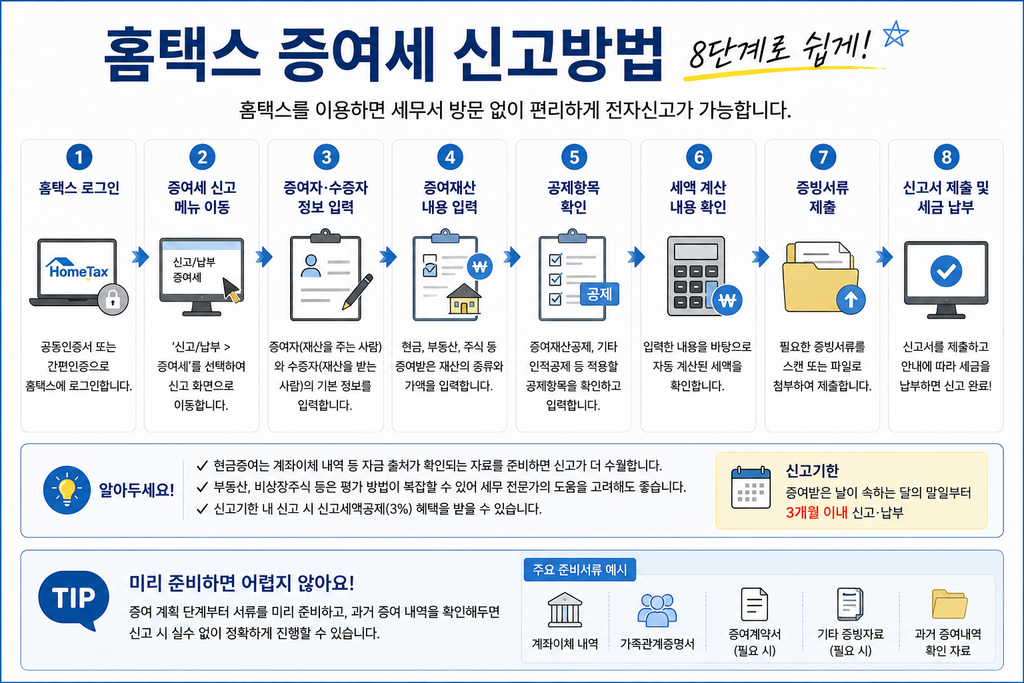  증여세 신고기한 준수 - 신고세액공제 3% vs 신고 누락 시 가산세