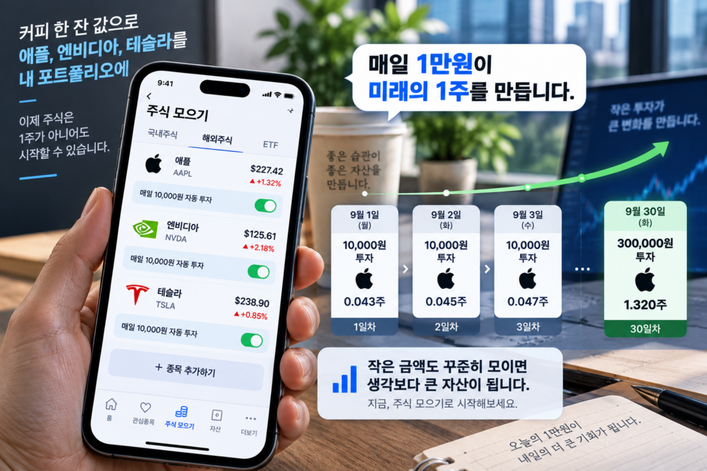 소수점 투자 매일 1만원 주식 모으기